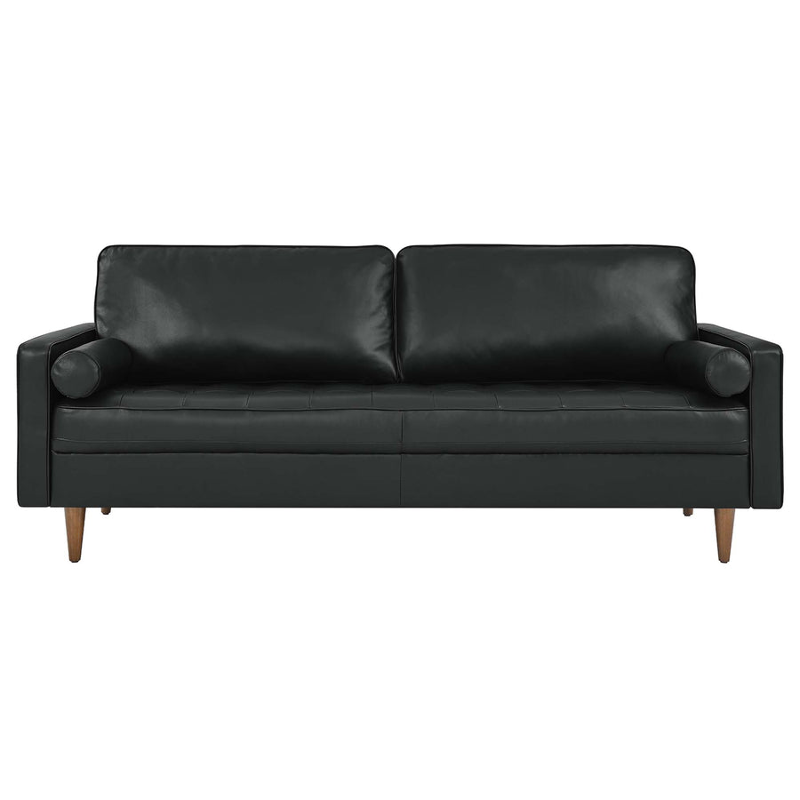 Aragonez 81" Leather Sofa in Black