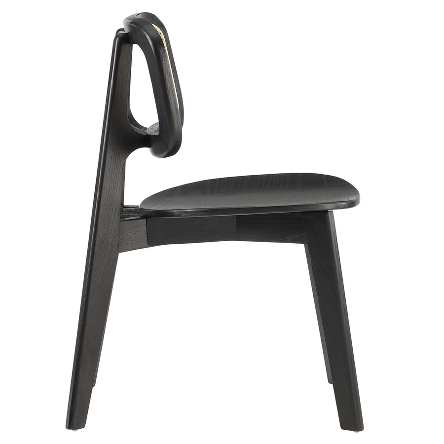 Lucian Wood Dining Side Chair in Black