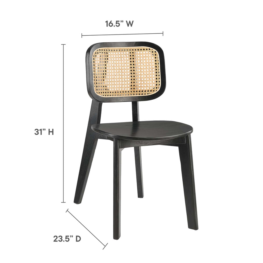 Lucian Wood Dining Side Chair in Black