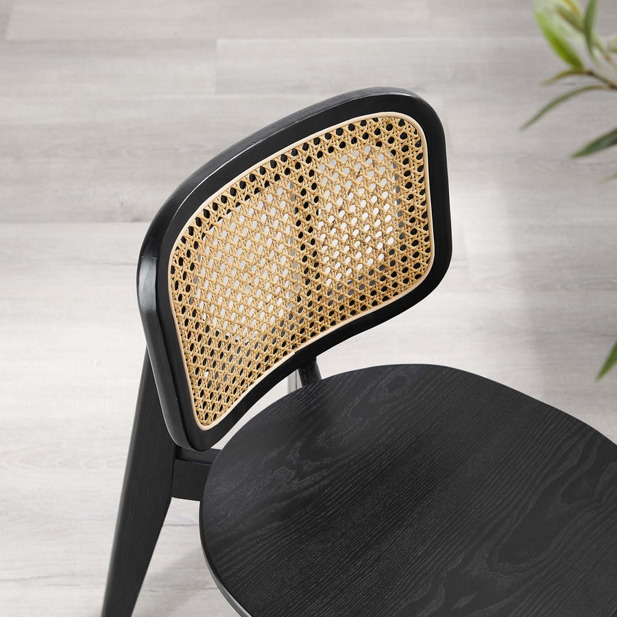 Lucian Wood Dining Side Chair in Black