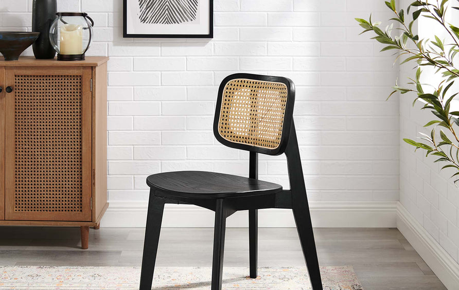 Lucian Wood Dining Side Chair in Black