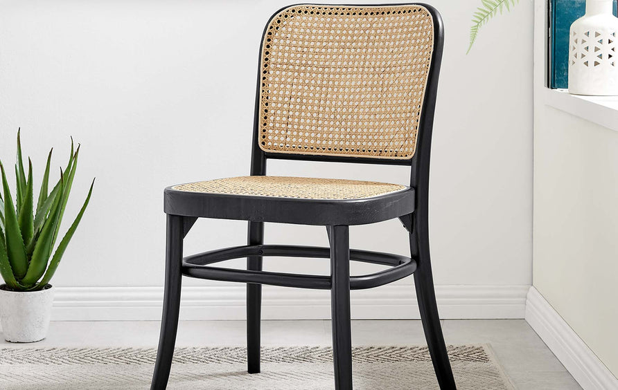 Malvasia Wood Dining Side Chair in Black
