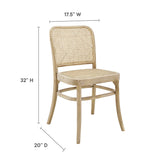 Malvasia Wood Dining Side Chair in Gray