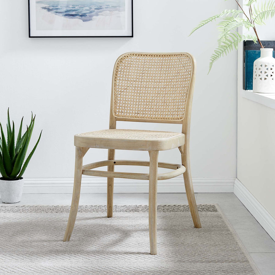 Malvasia Wood Dining Side Chair in Gray