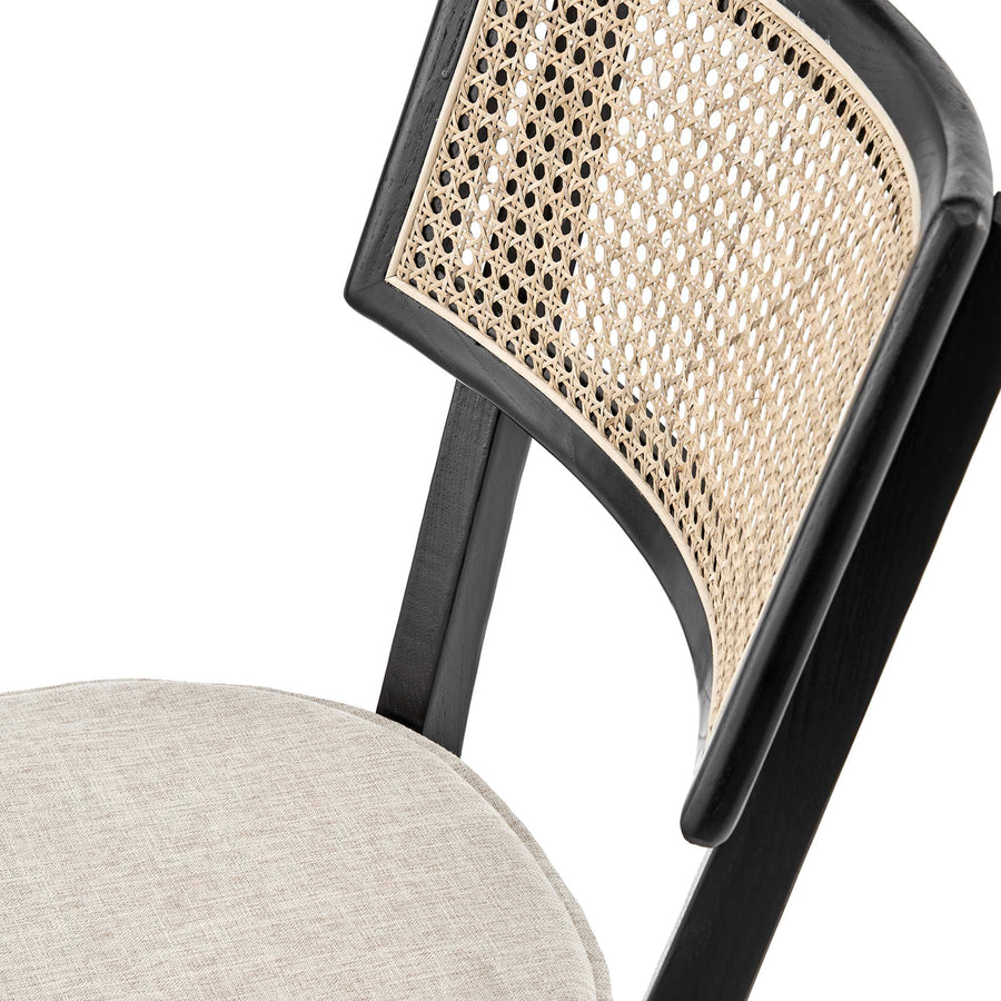 Bough Wood Dining Chair in Black Beige