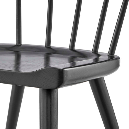 Sutter Wood Dining Side Chair in Black