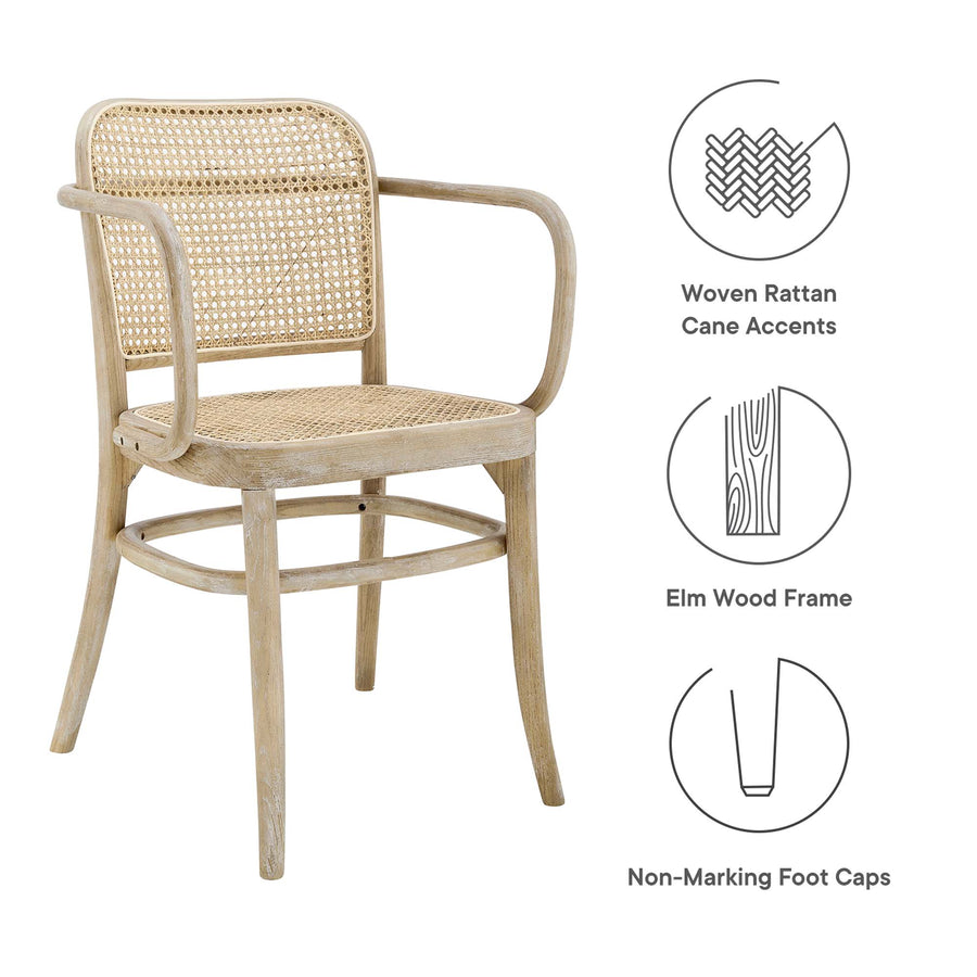 Malvasia Wood Dining Chair in Gray