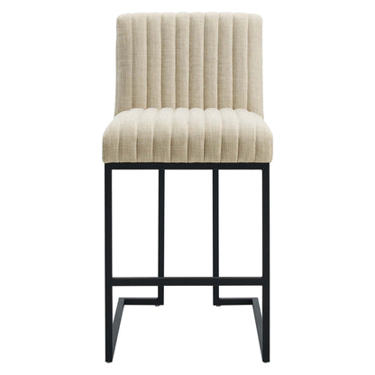 Indulge Channel Tufted Fabric Counter Stool by Furniture For America