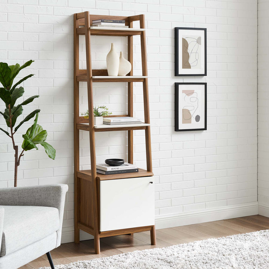 Finch 21" Bookshelf in Walnut White