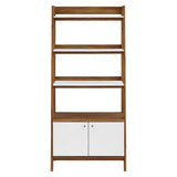 Finch 33" Bookshelf in Walnut White