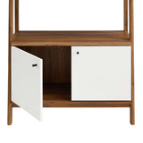 Finch 33" Bookshelf in Walnut White