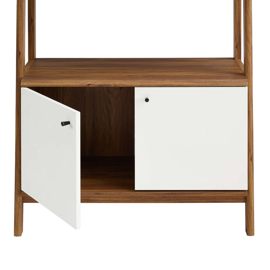 Finch 33" Bookshelf in Walnut White