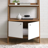 Finch 33" Bookshelf in Walnut White