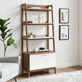 Finch 33" Bookshelf in Walnut White