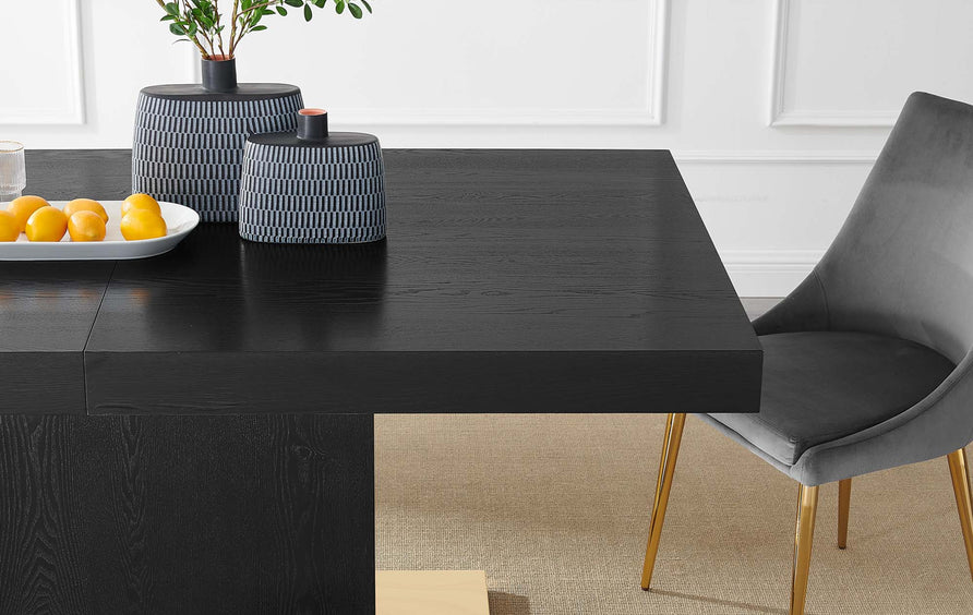Kalmar Expandable Dining Table in Black Gold