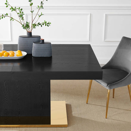 Vector Expandable Dining Table in Black Gold