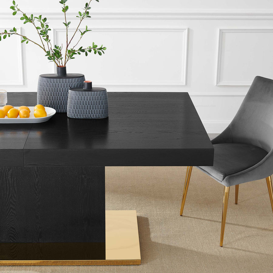 Kalmar Expandable Dining Table in Black Gold