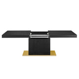 Kalmar Expandable Dining Table in Black Gold