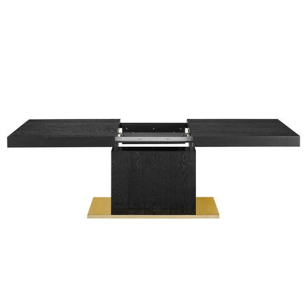 Vector Expandable Dining Table in Black Gold