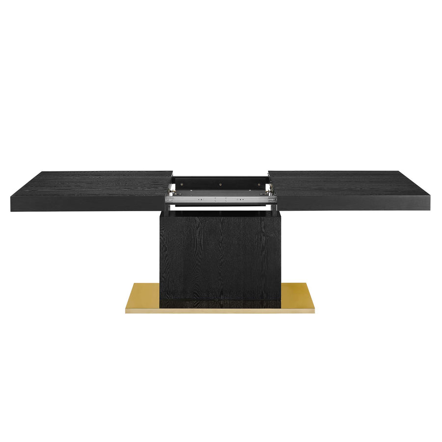 Kalmar Expandable Dining Table in Black Gold