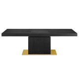 Kalmar Expandable Dining Table in Black Gold