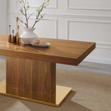 Kalmar Expandable Dining Table in Walnut Gold