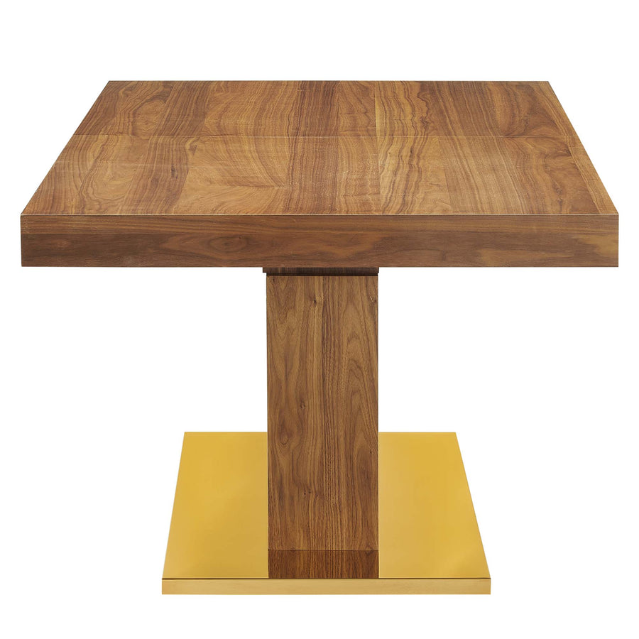 Kalmar Expandable Dining Table in Walnut Gold