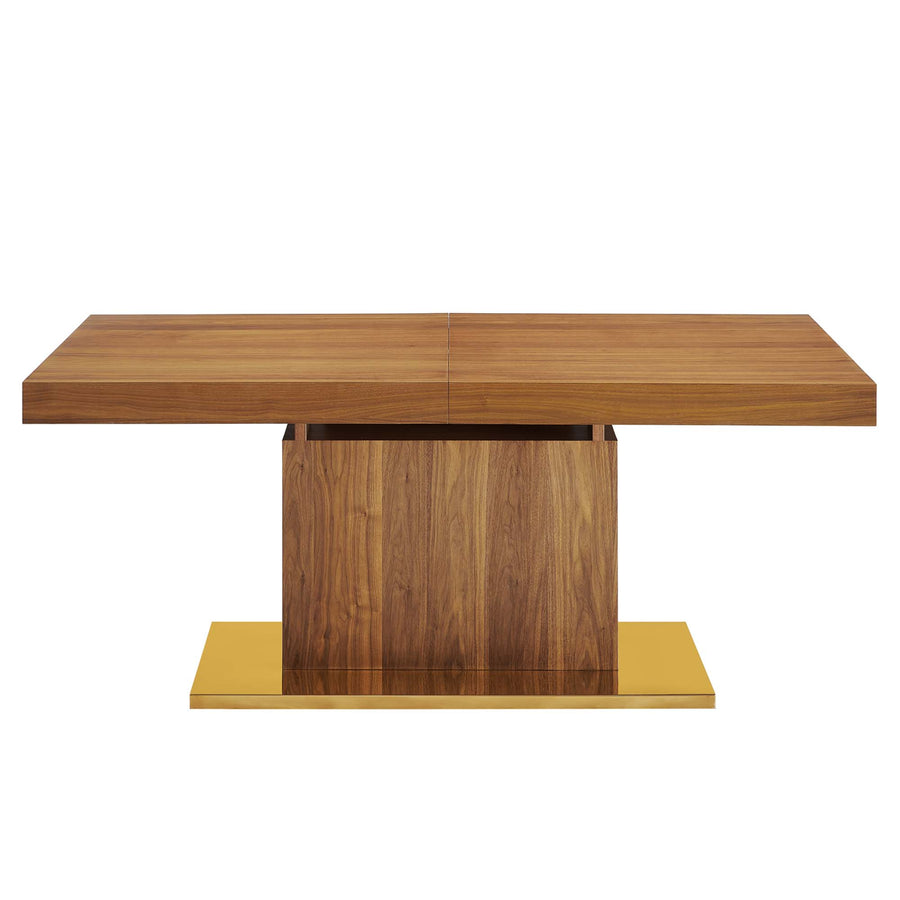 Kalmar Expandable Dining Table in Walnut Gold