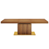 Kalmar Expandable Dining Table in Walnut Gold