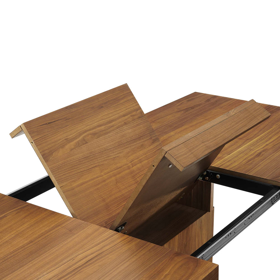 Kalmar Expandable Dining Table in Walnut Gold