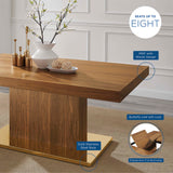 Kalmar Expandable Dining Table in Walnut Gold