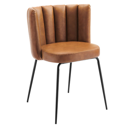 Virtue Vegan Leather Dining Chair Set of 2 by Furniture For America