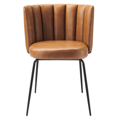 Virtue Vegan Leather Dining Chair Set of 2 by Furniture For America