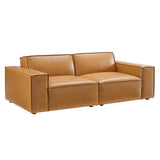 Atlas Vegan Leather Loveseat in Tan