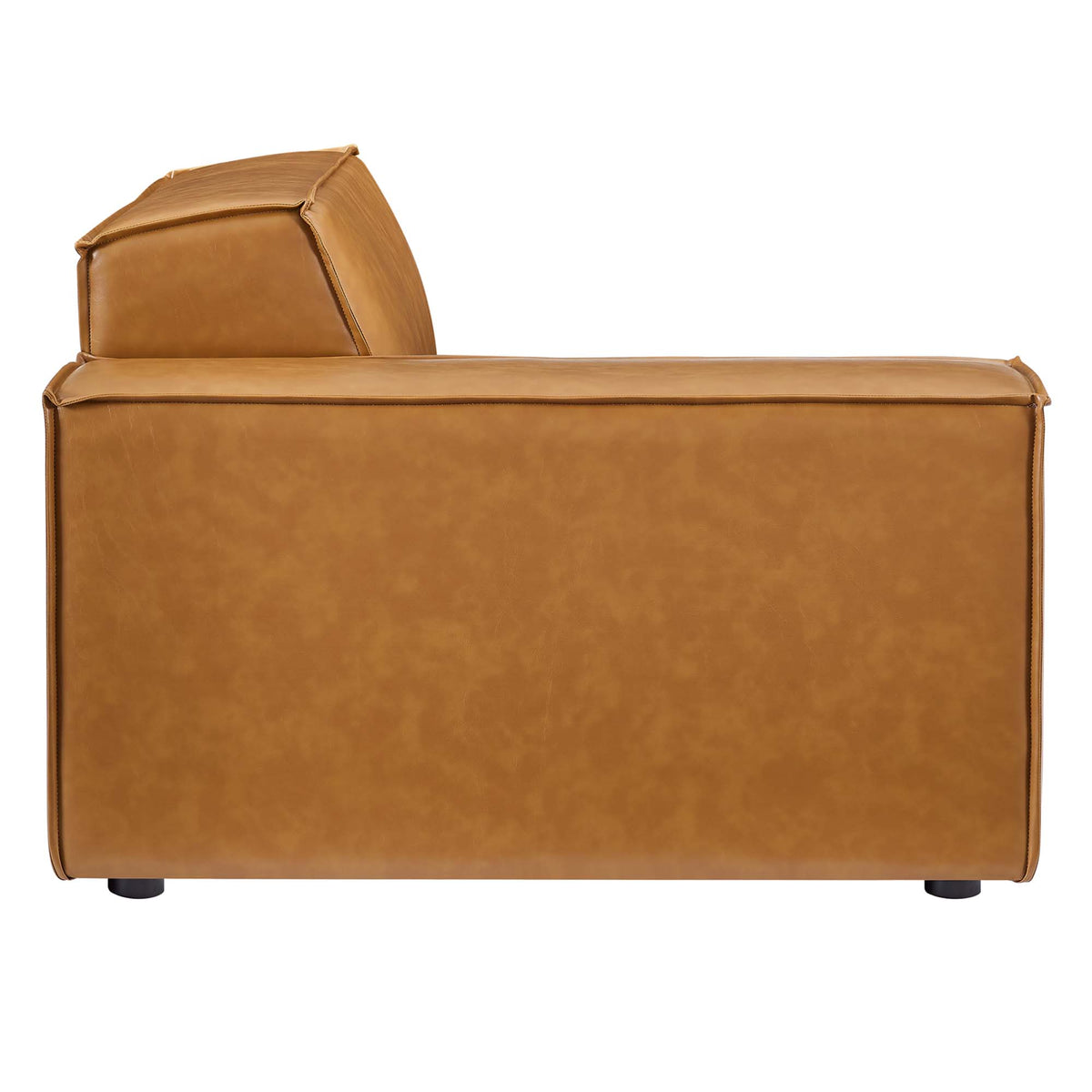 Atlas 3-Piece Vegan Leather Sofa in Tan