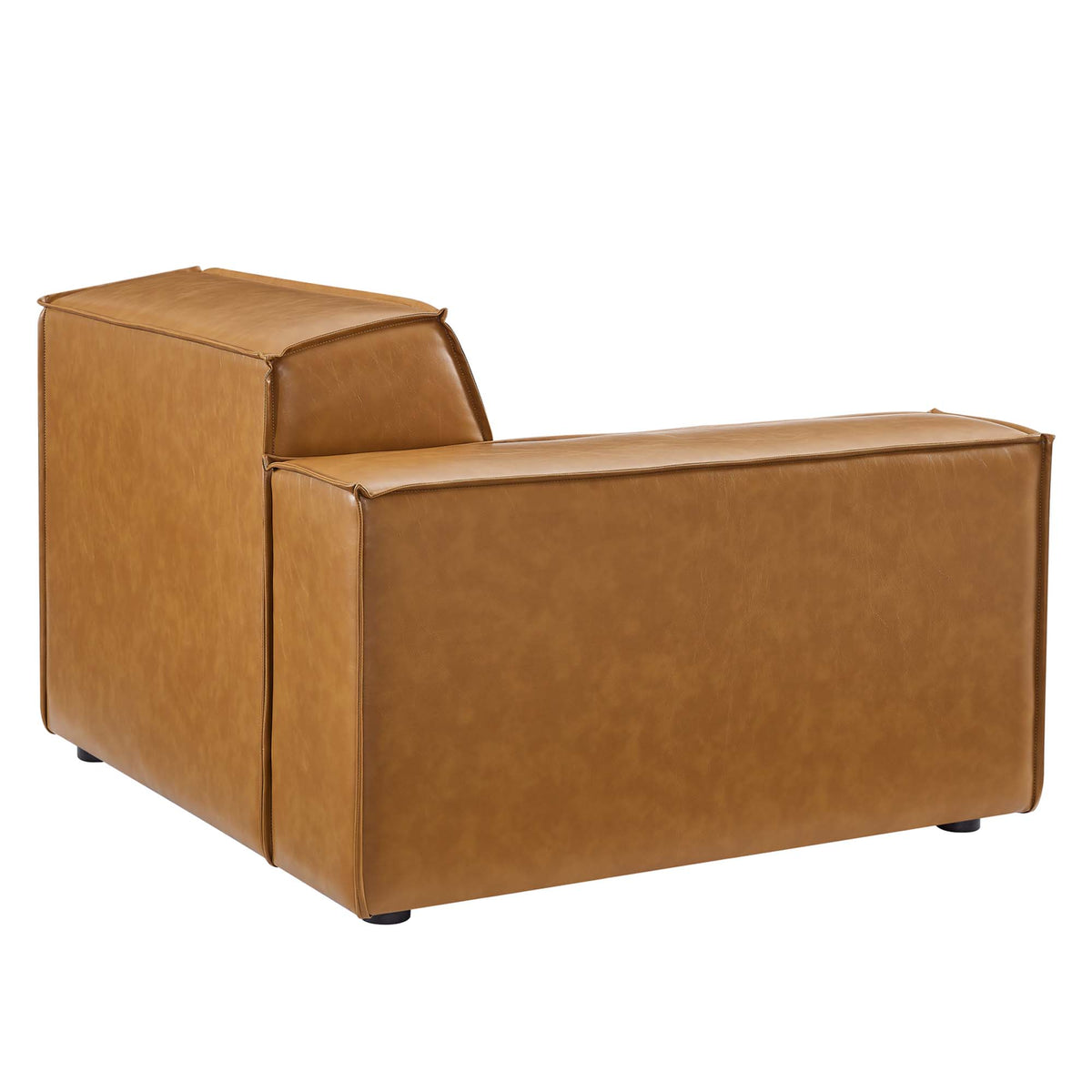 Atlas 4-Piece Vegan Leather Sofa in Tan
