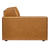 Atlas 4-Piece Vegan Leather Sofa in Tan