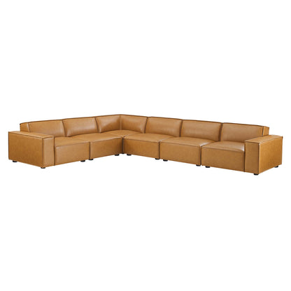 Restore 6-Piece Vegan Leather Sectional Sofa by Furniture for America