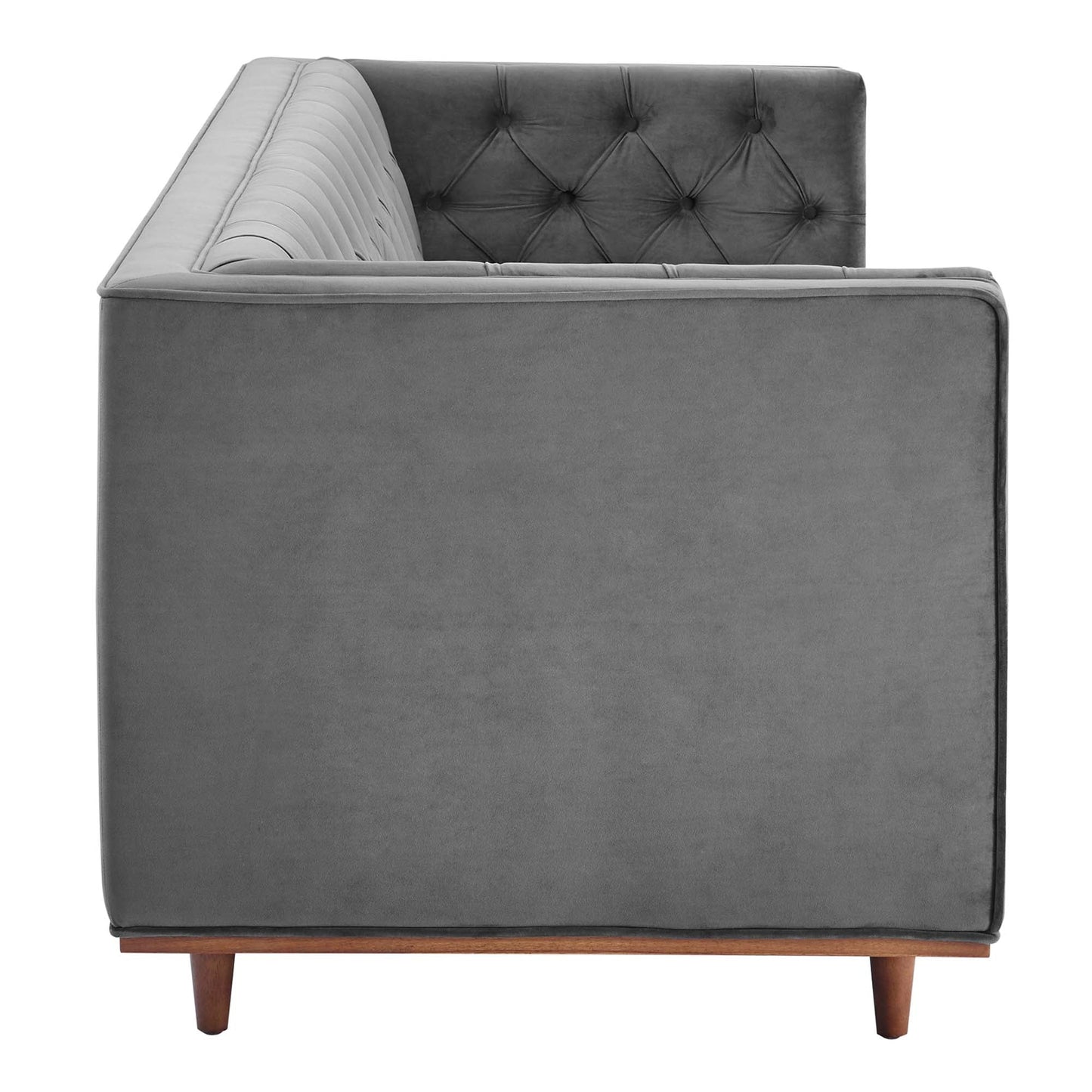 Elation Tufted Performance Velvet Sofa by Furniture for America