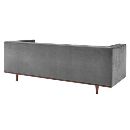 Elation Tufted Performance Velvet Sofa by Furniture for America