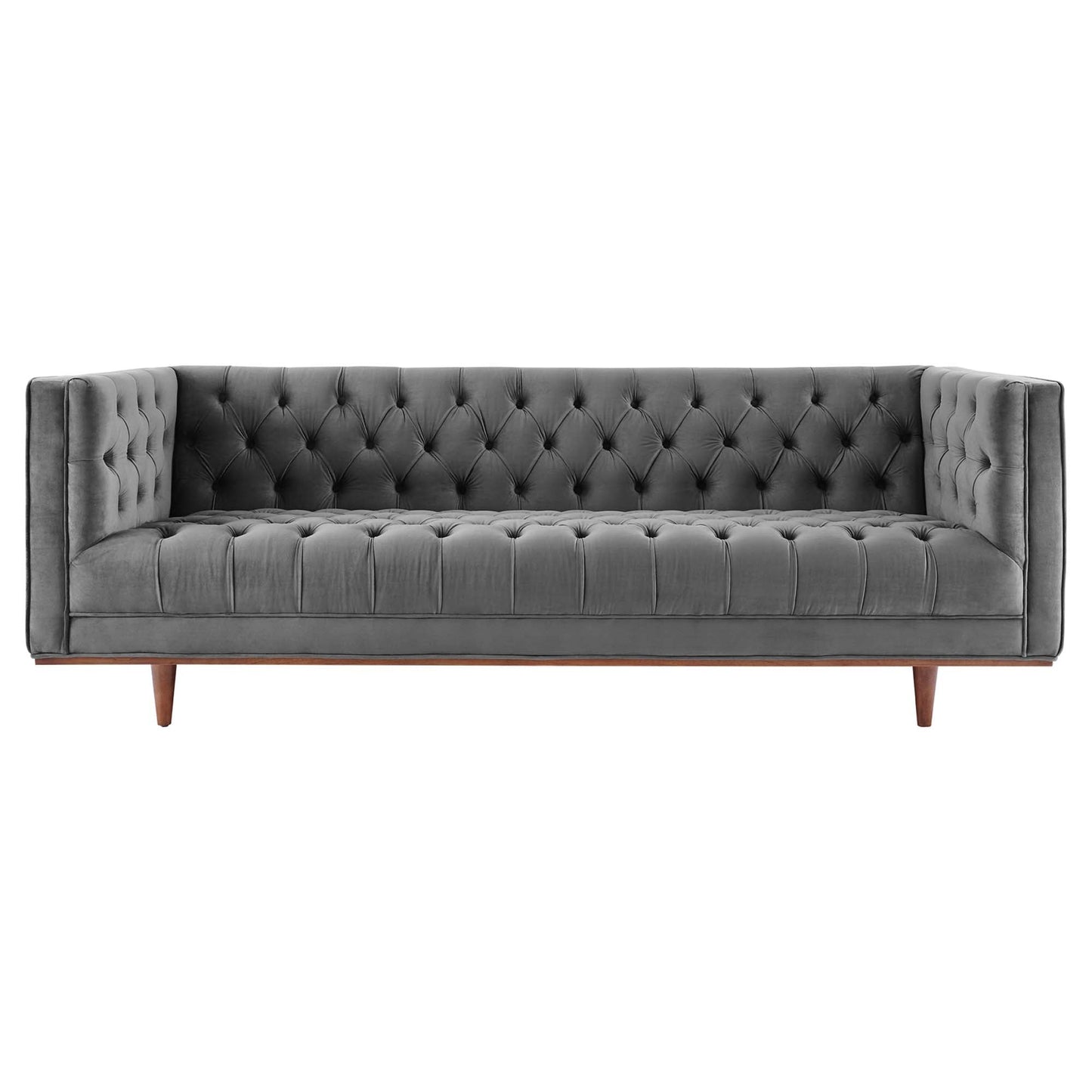 Elation Tufted Performance Velvet Sofa by Furniture for America