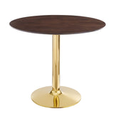 Theo 35" Dining Table in Gold Cherry Walnut