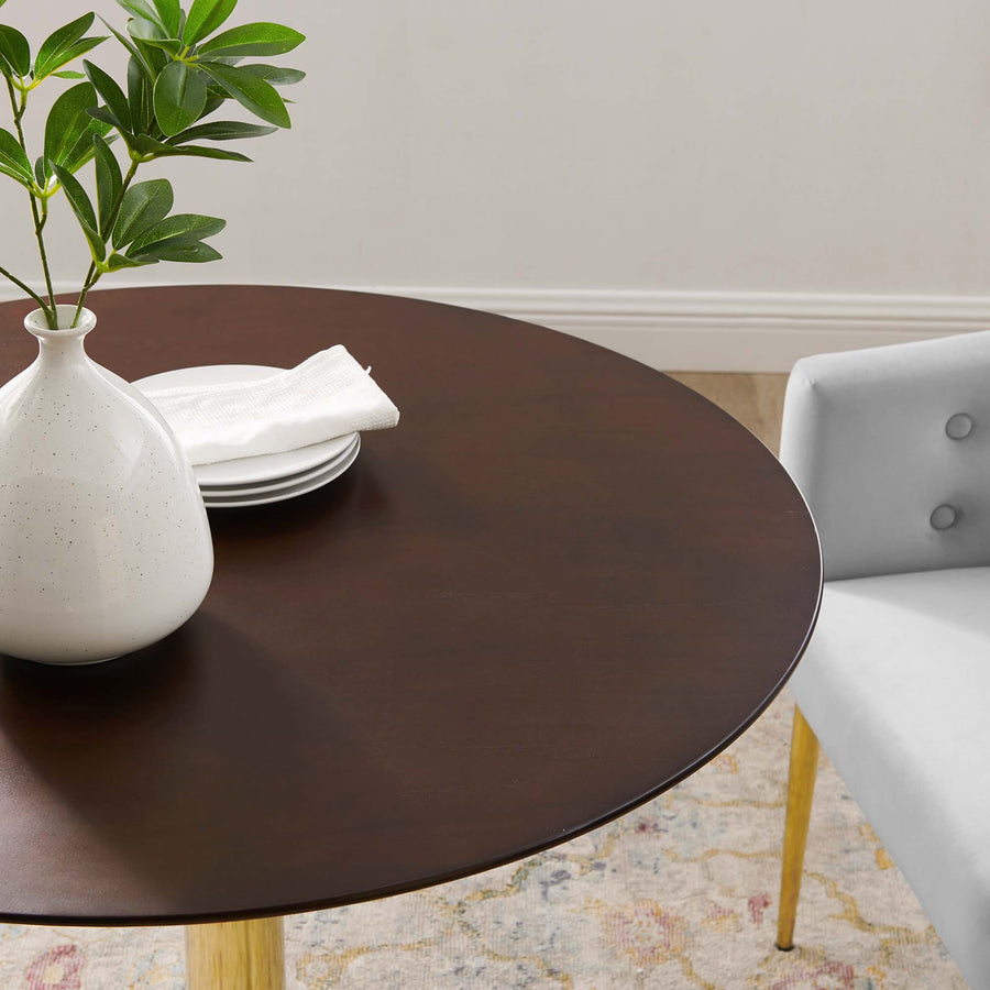 Theo 35" Dining Table in Gold Cherry Walnut