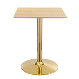 Theo 24" Square Dining Table in Gold Natural