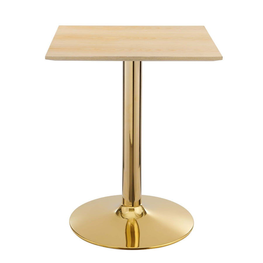 Theo 24" Square Dining Table in Gold Natural