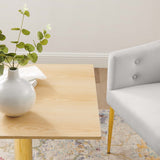 Theo 24" Square Dining Table in Gold Natural