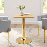 Theo 24" Square Dining Table in Gold Natural