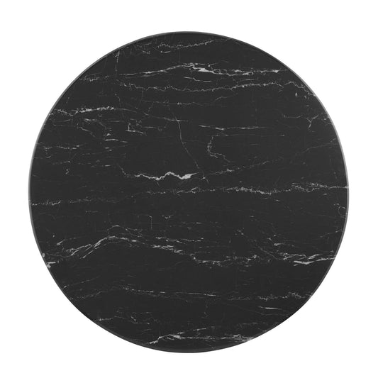 Verne 28" Artificial Marble Dining Table by Furniture For America