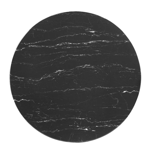 Verne 35" Artificial Marble Dining Table by Furniture For America