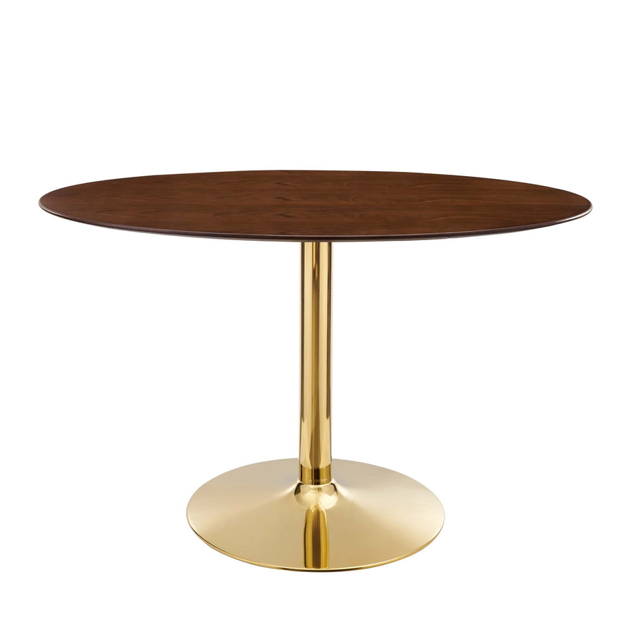 Theo 48" Oval Dining Table in Gold Walnut